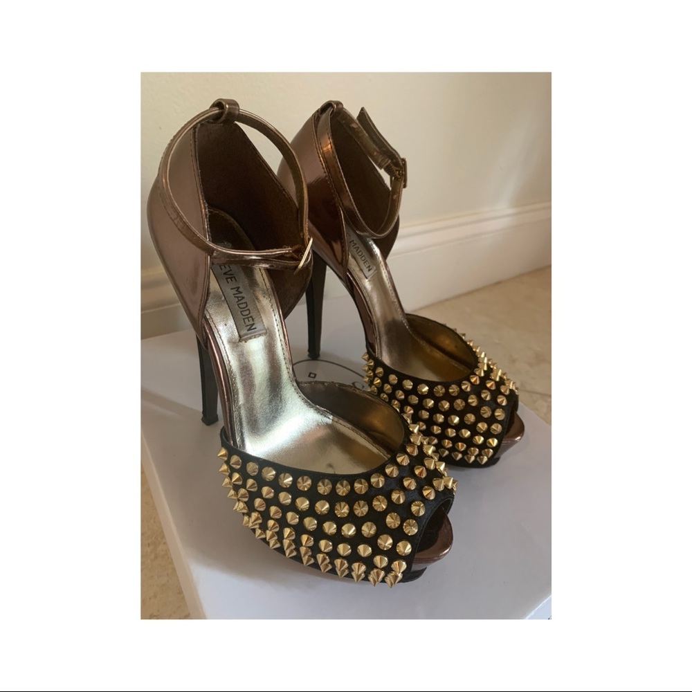 Steve Madden Studded Peep Toe Heels